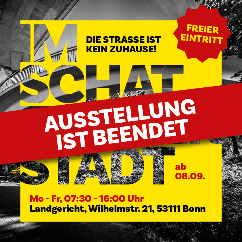 Ausstellung: Im Schatten der Stadt – Die Straße ist kein Zuhause