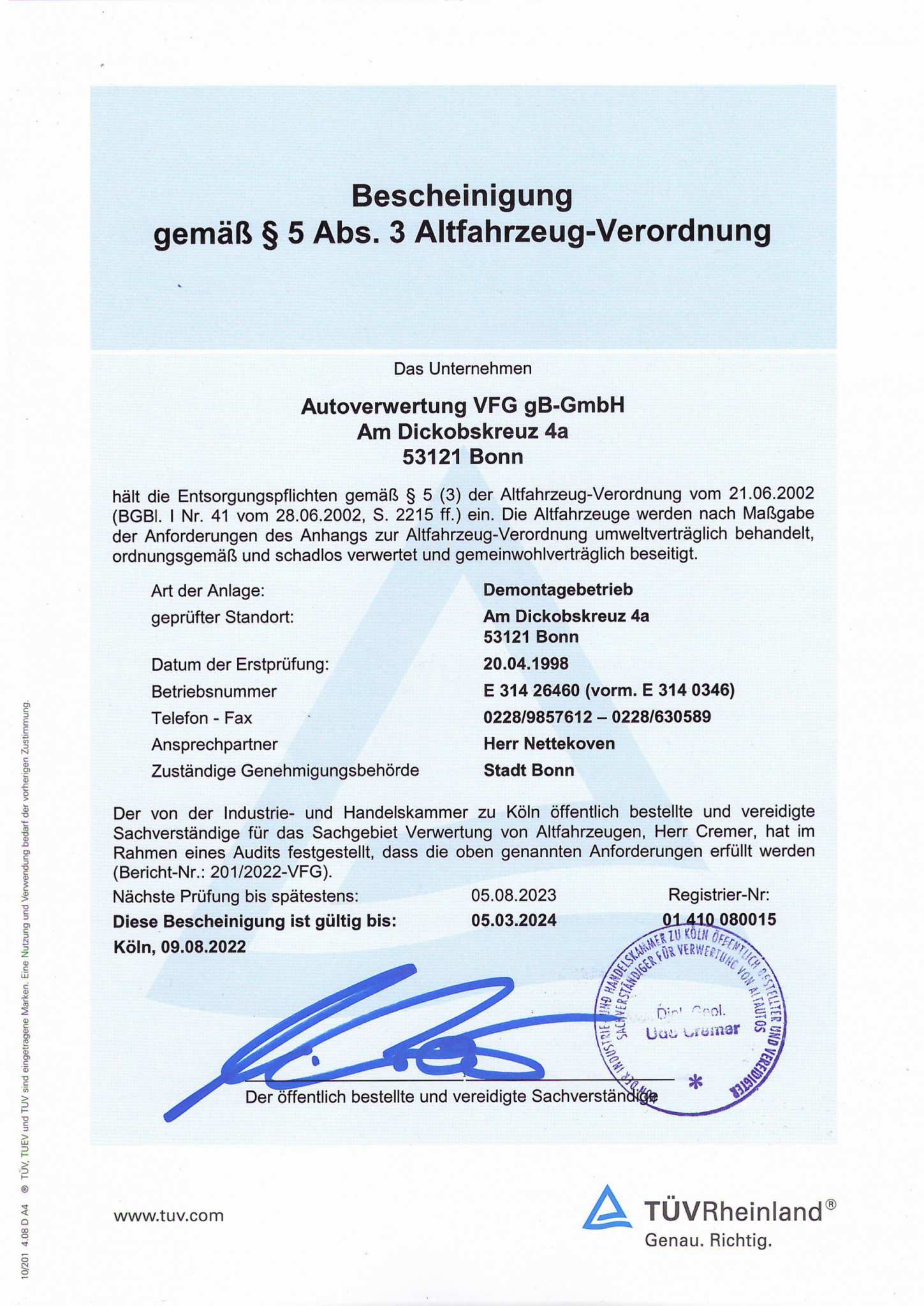 KFZVerwertung VFG KFZVerwertung VFG